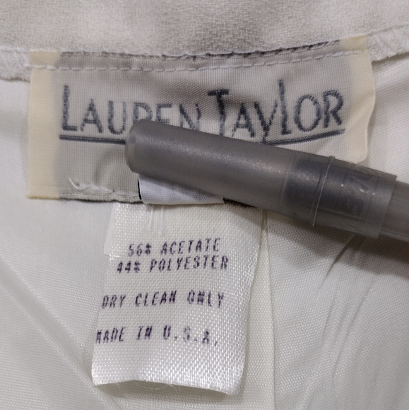 NWT Vintage Lauren Taylor Dress Pants Womens 16 White Office Career Minimalist - Picture 9 of 9